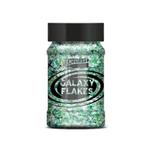 Galaxy Flakes Pentart,15 g Earth green 37050