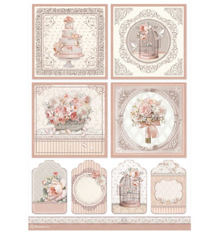 Ριζόχαρτο Stamperia 21x29cm, You and me, Cards DFSA4694 1 Ριζόχαρτο Stamperia 21x29cm, You and me, Cards DFSA4694