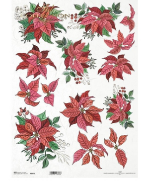 Ριζόχαρτο χριστογεννιάτικο ITD, 30x40cm, Αλεξανδρινό κόκκινο, R0972L