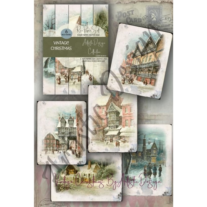 Ριζόχαρτα για Decoupage Α4 (σετ 6 διαφορετικά σχέδια) / AD4001 1 Ριζόχαρτα για Decoupage Α4 (σετ 6 διαφορετικά σχέδια) / AD4001