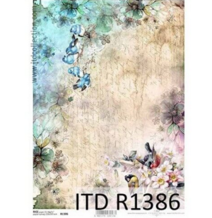 Ριζόχαρτο ITD, Πουλάκια, 21x29cm, R1386