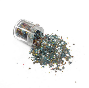 Χρυσόσκονη Chunky glitter 40ml, Ασημί-Χρυσό CG43