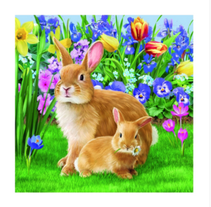 Χαρτοπετσέτα για decoupage, 1τεμ, Μαμά λαγουδίνα 23317110