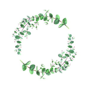 Χαρτοπετσέτα για decoupage, 1τεμ, Στεφάνι ευκαλύπτου με λευκά άνθη 13317160