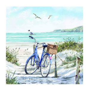 Χαρτοπετσέτα για decoupage, 1τεμ, Ποδήλατο στην παραλία 13317380