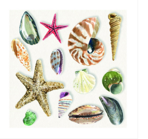 Χαρτοπετσέτα για decoupage, 1τεμ, Κοχύλια 13317390