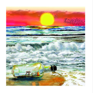 Χαρτοπετσέτα για decoupage, 1τεμ, Μήνυμα στο μπουκάλι 13317435