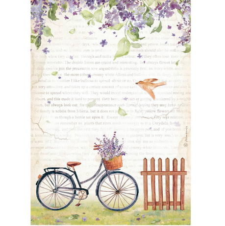 Ριζόχαρτο Stamperia 21x29cm, Create Happiness – Welcome Home, Bicycle DFSA4744 1 Ριζόχαρτο Stamperia 21x29cm, Create Happiness – Welcome Home, Bicycle DFSA4744