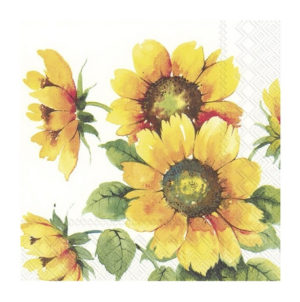 Χαρτοπετσέτα για decoupage, Όμορφα ηλιοτρόπια, 1 τεμ. L863100