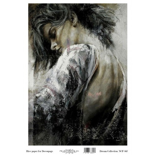 Ριζόχαρτο NCF για Decoupage 30x40cm, Lady 1 Ριζόχαρτο NCF για Decoupage 30x40cm, Lady