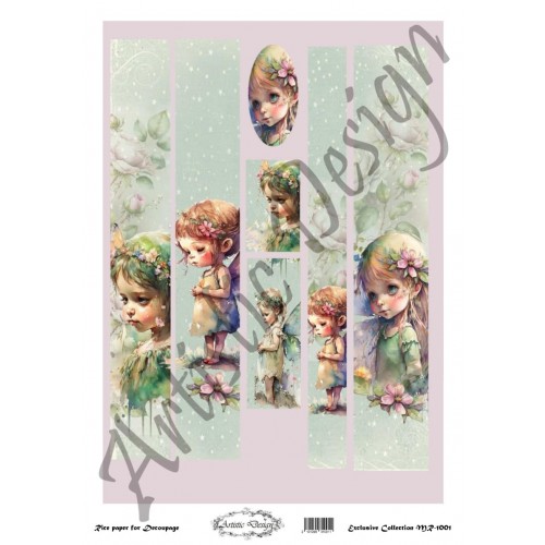 Ριζόχαρτο Artistic Design για Decoupage 30x40cm, Λαμπάδα Fairies 1 Ριζόχαρτο Artistic Design για Decoupage 30x40cm, Λαμπάδα Fairies