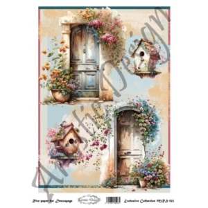 Ριζόχαρτο Artistic Design για Decoupage Α4, Doors & Birdhouses