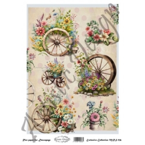 Ριζόχαρτο Artistic Design για Decoupage Α4, Wheels