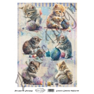 Ριζόχαρτο Artistic Design για Decoupage Α4, Kittens