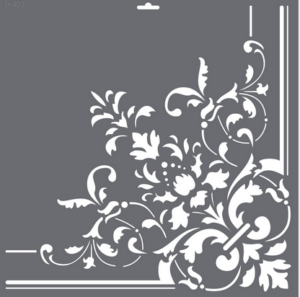 Στένσιλ χοντρό 0.4mm, Corner Embellisment, 55x40cm D-403