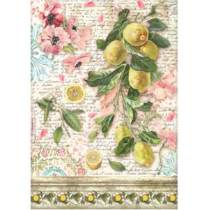 Ριζόχαρτο Stamperia 21x29cm, Blue Dream, Lemons DFSA4741