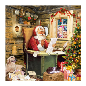 Χαρτοπετσέτα χριστουγεννιάτικη για decoupage, 1τεμ, Η λίστα του Άγιου Βασίλη 33304615