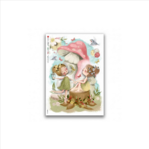 Ριζόχαρτο για Decoupage PaperD, Παρέα ξωτικών, 32x45cm FAIRIES_0093