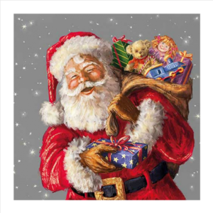 Χαρτοπετσέτα χριστουγεννιάτικη για decoupage, 1τεμ, Ένα δώρο από τον Άγιο Βασίλη 33313665