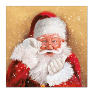 Χαρτοπετσέτα χριστουγεννιάτικη για decoupage, 1τεμ, Τα γυαλιά του Άγιου Βασίλη 33314755