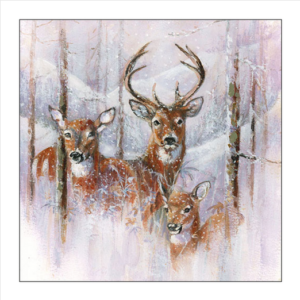 Χαρτοπετσέτα χριστουγεννιάτικη για decoupage, 1τεμ, Τάρανδοι μέσα στο χιόνι 33315305