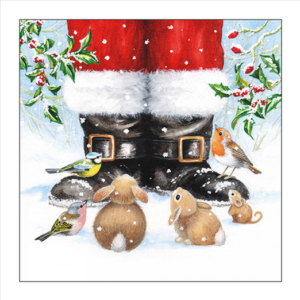 Χαρτοπετσέτα χριστουγεννιάτικη για decoupage, 1τεμ, Κοιτάζοντας τον Άγιο Βασίλη 33316690