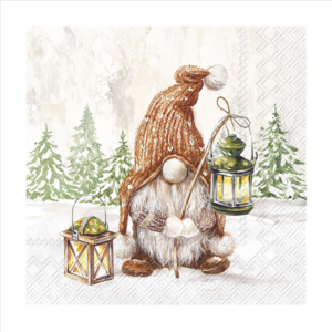 Χαρτοπετσέτα για decoupage, 1 τεμ, Ξωτικό με φαναράκι L1020500