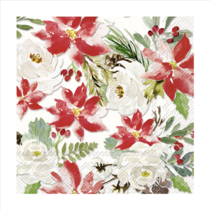 Χαρτοπετσέτα decoupage ,1 τεμ, Ζωγραφική με αλεξανδρινά L970861