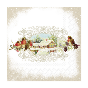 Χαρτοπετσέτα decoupage ,1 τεμ, Χριστουγεννιάτικη εικόνα L1024360