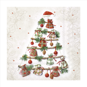 Χαρτοπετσέτα decoupage ,1 τεμ, Χριστουγεννιάτικο δέντρο με κλαδιά L1026960