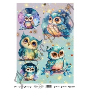 Ριζόχαρτο Artistic Design για Decoupage Α4, Lovely Owls
