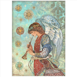 Ριζόχαρτο decoupage χριστουγεννιάτικο Stamperia 21x29cm, Christmas Greetings, Angel DFSA4791