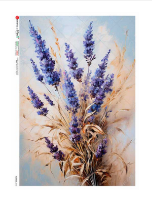 Ριζόχαρτο για Decoupage PaperD, Μπουκέτο λεβάντες F410, 30x40cm FLOWERS_0410