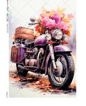 Ριζόχαρτο για Decoupage PaperD, Ταξιδεύοντας με λουλούδια, 30x40cm VEHICLES_0067