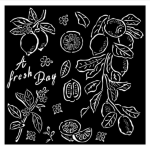 Thick Stencil Stamperia 18x18cm, Blue Dream, Lemon KSTDQ79