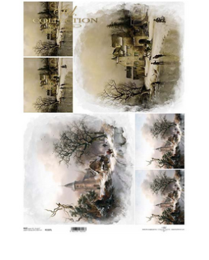 Ριζόχαρτο ντεκουπάζ ITD, Χιονισμένα τοπία, 30x40cm, R1107L