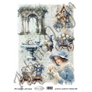 Χριστουγεννιάτικο Ριζόχαρτο Artistic Design για Decoupage Α4, Merry Christmas