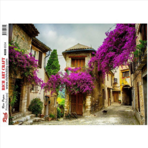 Ριζόχαρτο Rich, 30x42cm, Σοκάκι με βουκαμβίλια, PIRINC-8534