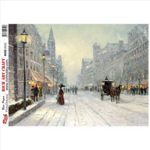 Ριζόχαρτο Rich, 30x42cm, Χιόνια στην πόλη, PIRINC-8553