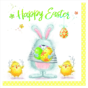 Χαρτοπετσέτα για Decoupage, Happy Easter team, 1τεμ.