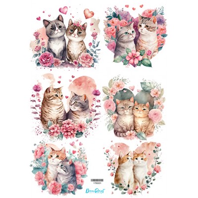 Ριζόχαρτο DECOUPRINT 30x42cm 1700231 Valentine 1 Ριζόχαρτο DECOUPRINT 30x42cm 1700231 Valentine
