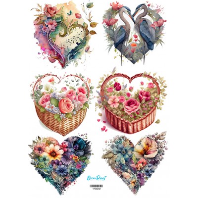 Ριζόχαρτο DECOUPRINT 30x42cm 1700232 Valentine 1 Ριζόχαρτο DECOUPRINT 30x42cm 1700232 Valentine
