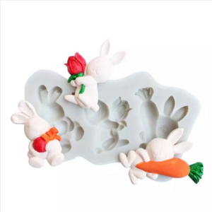 Καλούπι σιλικόνης, Πασχαλινά λαγουδάκια 15x8cm W66