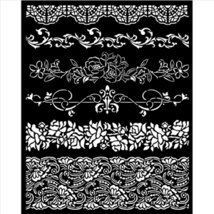 Thick Stencil Stamperia 20x25cm, Romance Forever, Border KSTD153