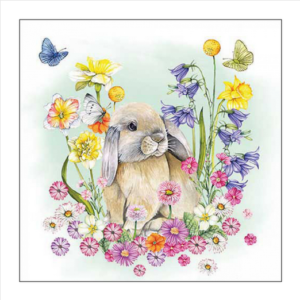 Χαρτοπετσέτα για decoupage, 1τεμ, Λαγουδάκι στο λιβάδι 13318305