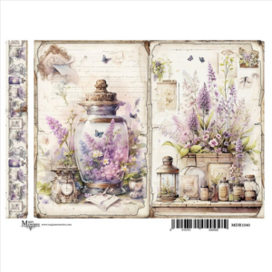 Ριζόχαρτο Maja’s Memories, 30x42cm, Λεβάντες και πεταλούδες, MDR1040