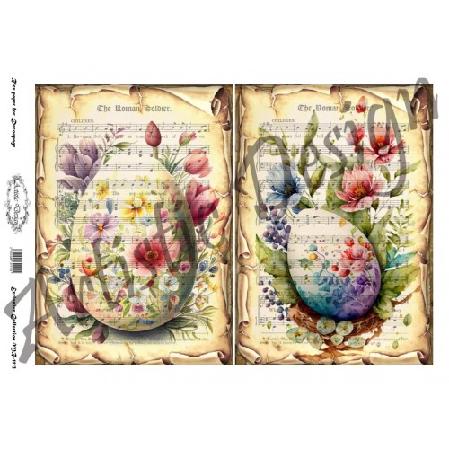 Ριζόχαρτο Artistic Design για Decoupage 30x40cm, Easter Eggs 1 Ριζόχαρτο Artistic Design για Decoupage 30x40cm, Easter Eggs