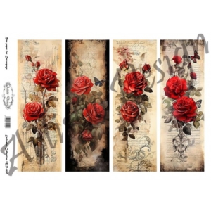 Ριζόχαρτο Artistic Design για Decoupage 30x40cm, Red Roses