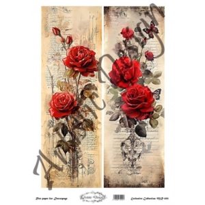 Ριζόχαρτο Artistic Design για Decoupage 30x40cm, Red Roses