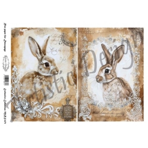Ριζόχαρτο Artistic Design για Decoupage Α4, Vintage Rabbits